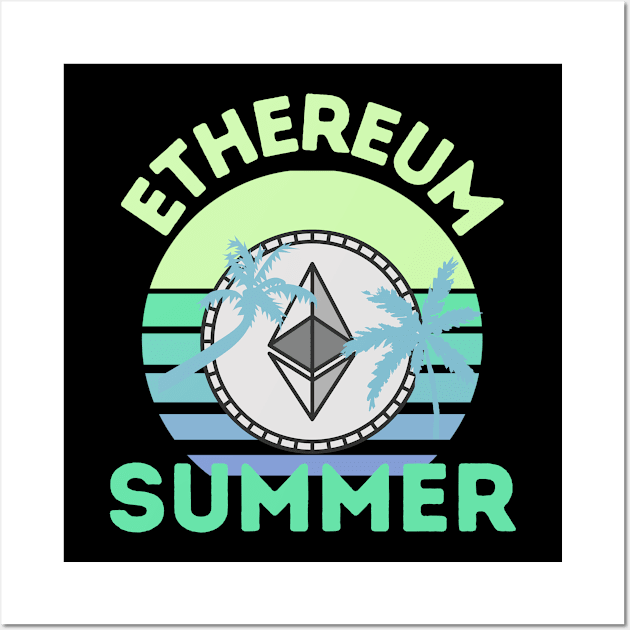 Ethereum Summer Retro Sunset Wall Art by RedSparkle 